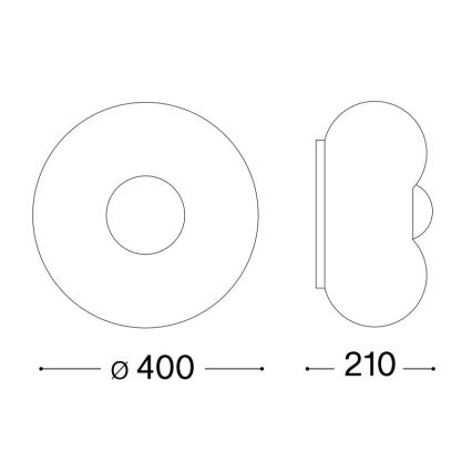 Ideal Lux - Plafonnier LED ARIZONA 3xGX53/9W/230V d. 40 cm blanc