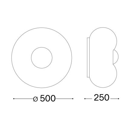 Ideal Lux - Plafonnier ARIZONA 5xGX53/9W/230V d. 50 cm blanc