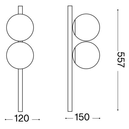 Ideal Lux - Plafonnier LED BINOMIO 2xG9/3W/230V blanc