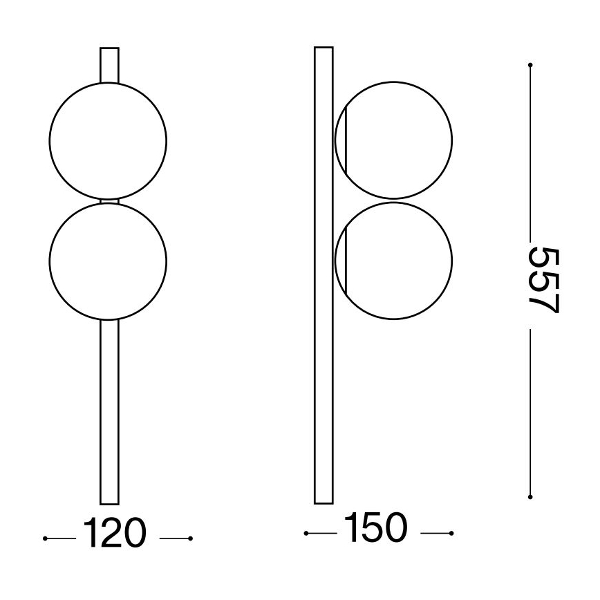 Ideal Lux - Plafonnier LED BINOMIO 2xG9/3W/230V blanc