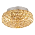 Ideal Lux - Plafonnier LED en cristal KING 3xG9/3W/230V d. 25,5 cm doré