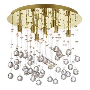 Ideal Lux - Plafonnier LED en cristal MOONLIGHT 8xG9/3W/230V d. 40 cm doré