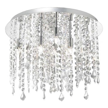 Ideal Lux - Plafonnier LED en cristal ROYAL 8xG9/3W/230V d. 40 cm chrome brillant