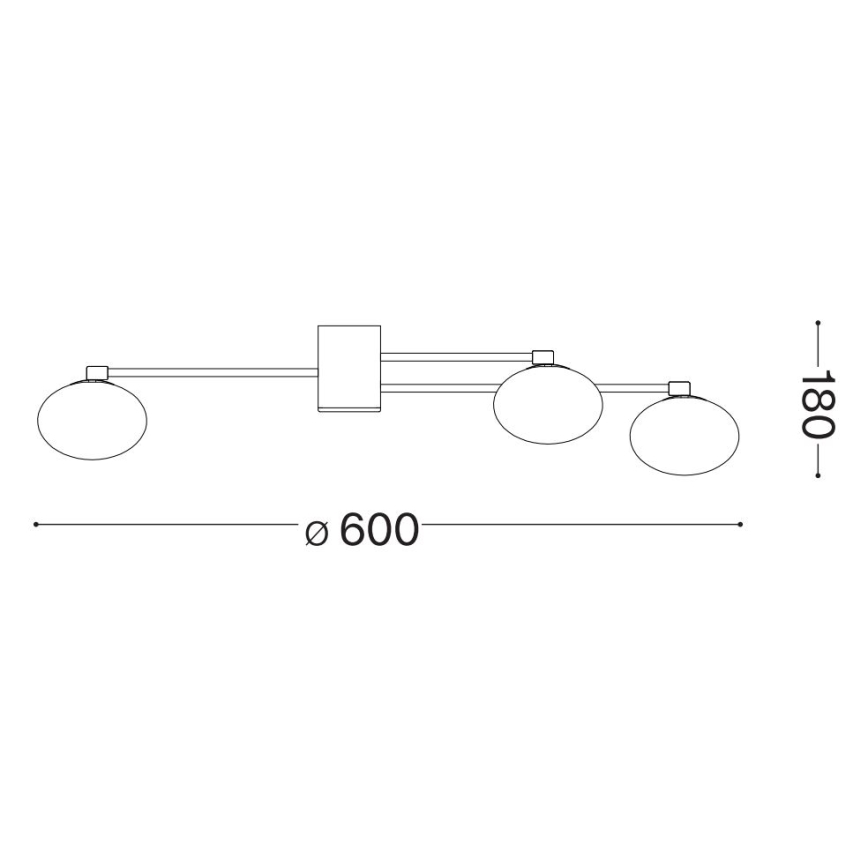 Ideal Lux - Plafonnier LED HERMES 5xG9/3W/230V d. 60 cm blanc