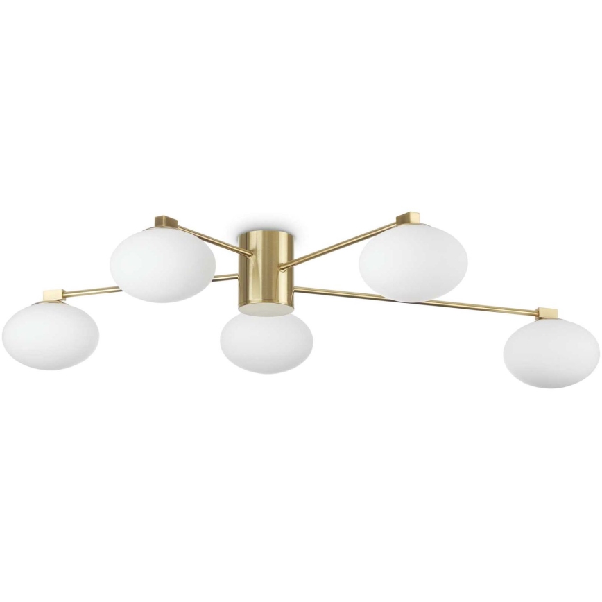 Ideal Lux - Plafonnier LED HERMES 5xG9/3W/230V d. 90 cm doré