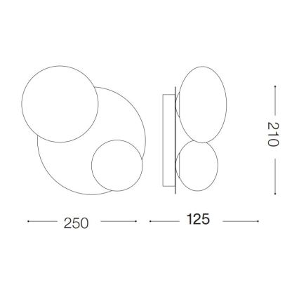 Ideal Lux - Plafonnier LED NINFEA 2xG9/3W/230V doré