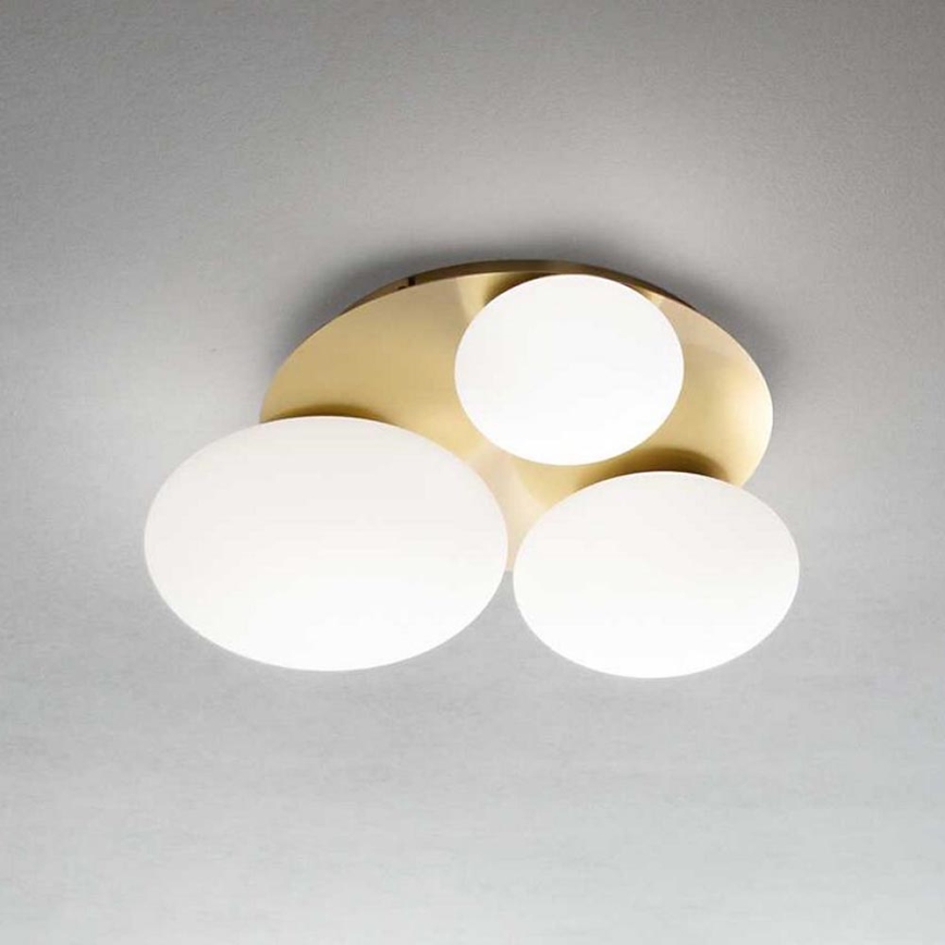 Ideal Lux - Plafonnier LED NINFEA 3xGX53/9W/230V doré