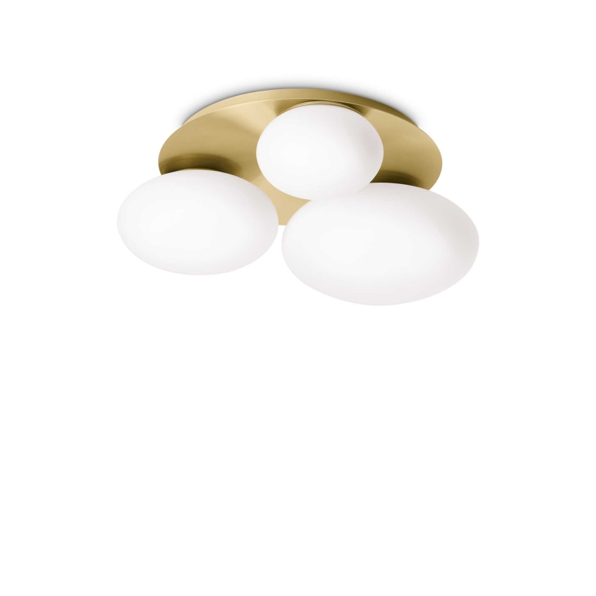 Ideal Lux - Plafonnier LED NINFEA 3xGX53/9W/230V doré