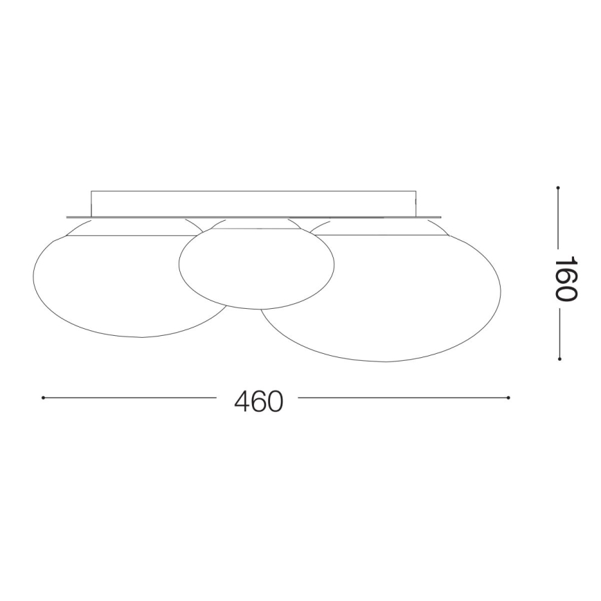 Ideal Lux - Plafonnier LED NINFEA 3xGX53/9W/230V doré