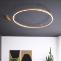 Ideal Lux - Plafonnier LED ORACLE SLIM LED/37W/230V 3000K IRC 90 Ø 70 cm doré