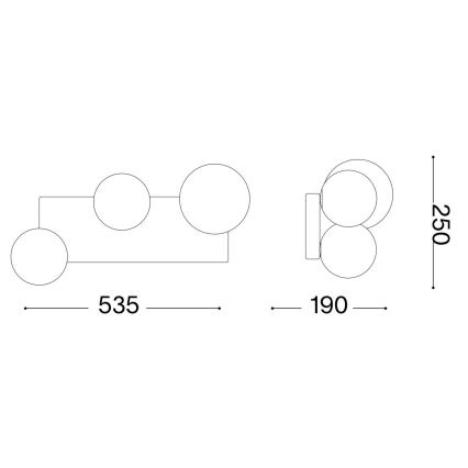 Ideal Lux - Plafonnier LED PENTA 3xG9/3W/230V doré