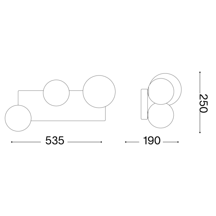 Ideal Lux - Plafonnier LED PENTA 3xG9/3W/230V doré