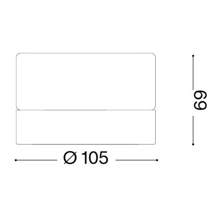 Ideal Lux - Plafonnier LED pour salle de bains LOLLY 1xGX53/9W/230V Ø 10,5 cm IP44 doré/beige fumé