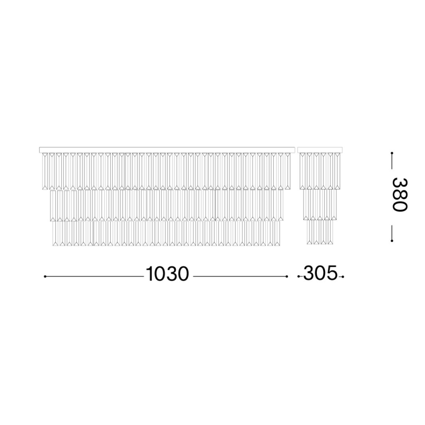 Ideal Lux - Plafonnier MARTINEZ 8xE14/40W/230V, finition chrome brillant