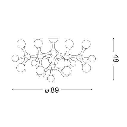 Ideal Lux - Plafonnier NODINO 15xG9/15W/230V blanc