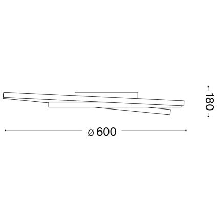 Ideal Lux - Plafonnier OZ LED/47W/230V d. 60 cm CRI 90 blanc