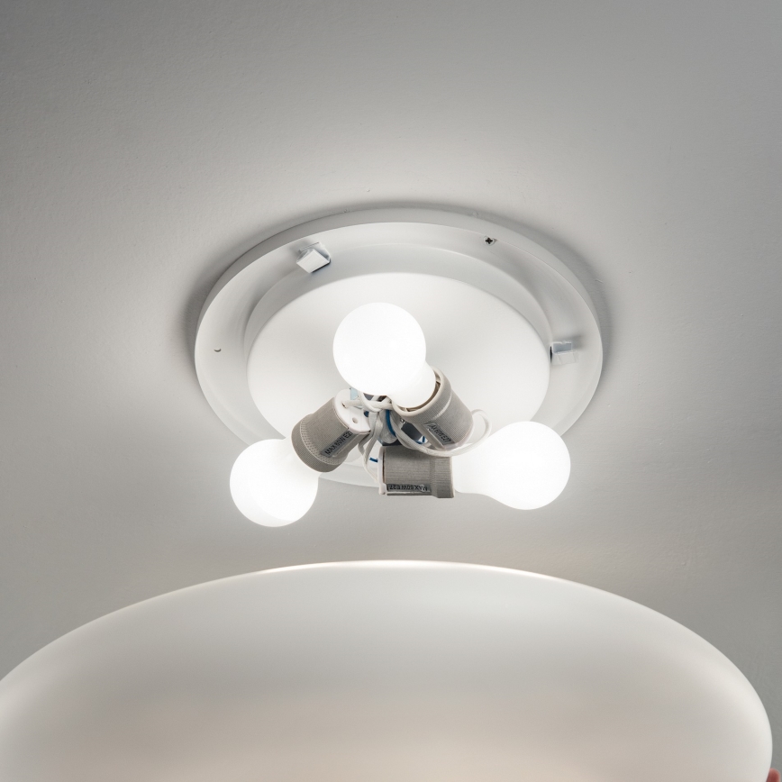 Ideal Lux - Plafonnier SMARTIES 1xE27/42W/230V Ø 33 cm blanc