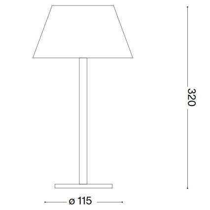 Ideal Lux - LED dimmbare Touch-Außenleuchte PURE LED/1,5W/3,7V 2200 mAh CRI 90 IP54 braun