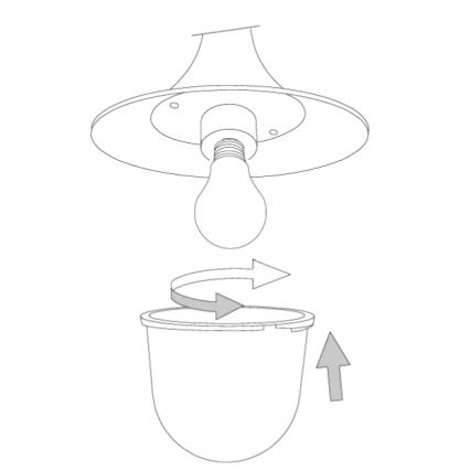 Ideal Lux -  Ricambio paralume per lampada CIMA E27 Ø 15 cm trasparente