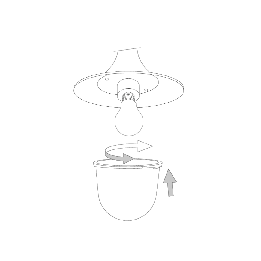 Ideal Lux -  Ricambio paralume per lampada CIMA E27 Ø 15 cm trasparente