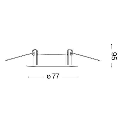 Ideal Lux - SET 3x Einbauleuchte 1xGU10/50W/230V