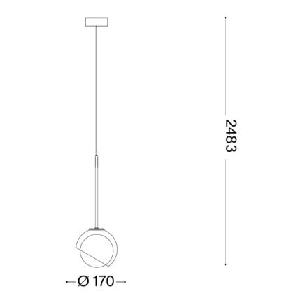 Ideal Lux - Sospensione a cavo BLOOM 1xE27/42W/230V Ø 17 cm nero