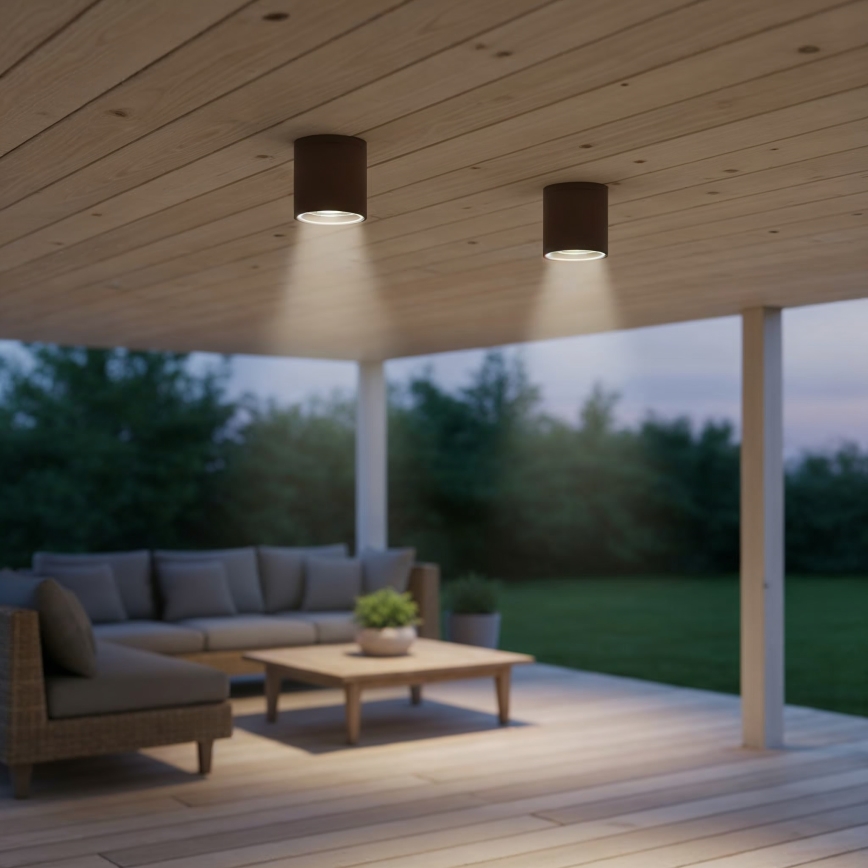 Ideal Lux - Spot d'extérieur GUN 1xGU10/28W/230V Ø 11 cm IP55 marron
