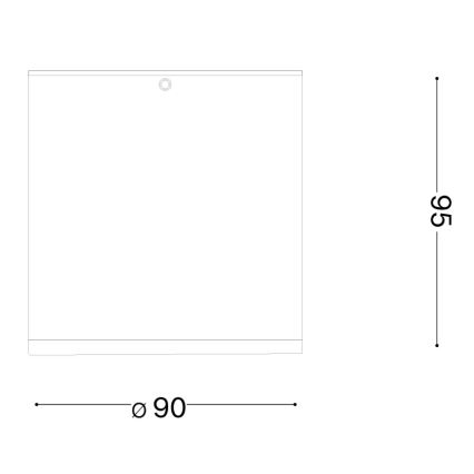 Ideal Lux - Spot extérieur TECHO 1xGU10/20W/230V Ø 9 cm IP54 anthracite