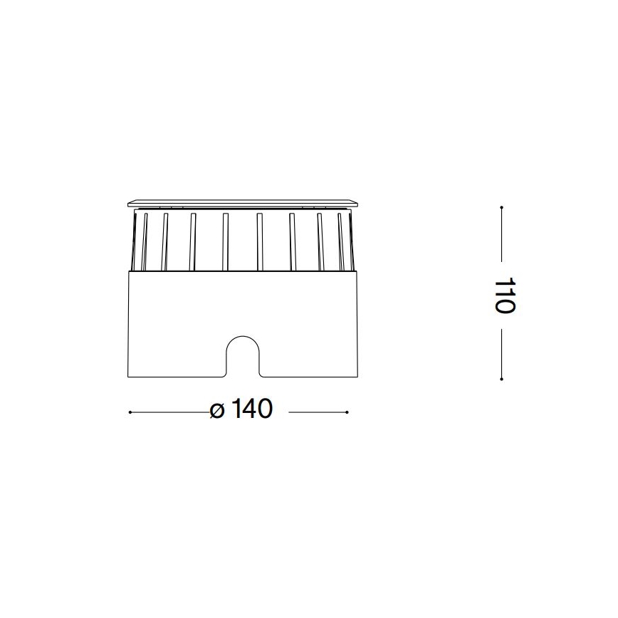 Ideal Lux - Spot encastrable dans le sol FLOOR LED/12W/230V d. 14 cm CRI 90 IP67 chrome brillant