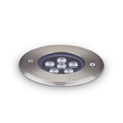 Ideal Lux - Spot encastrable dans le sol FLOOR LED/6W/230V d. 12 cm CRI 90 IP67 chrome brillant