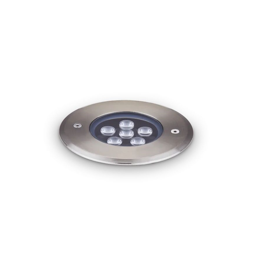Ideal Lux - Spot encastrable dans le sol FLOOR LED/6W/230V d. 12 cm CRI 90 IP67 chrome brillant