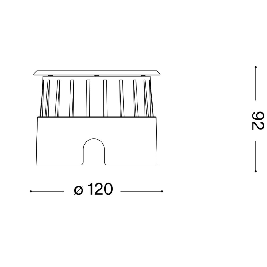 Ideal Lux - Spot encastrable dans le sol FLOOR LED/6W/230V d. 12 cm CRI 90 IP67 chrome brillant