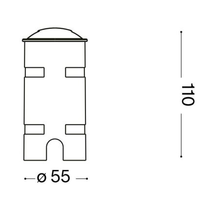 Ideal Lux - Spot encastrable dans le sol ROCKET LED/2W/24V CRI 90 IP68 chrome mat