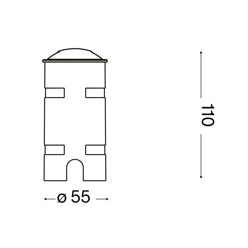 Ideal Lux - Spot encastrable dans le sol ROCKET LED/2W/24V CRI 90 IP68 chrome mat