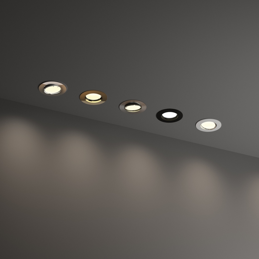 Ideal Lux - Spot encastrable SWING 1xGU10/28W/230V Ø 8,2 cm chrome mat