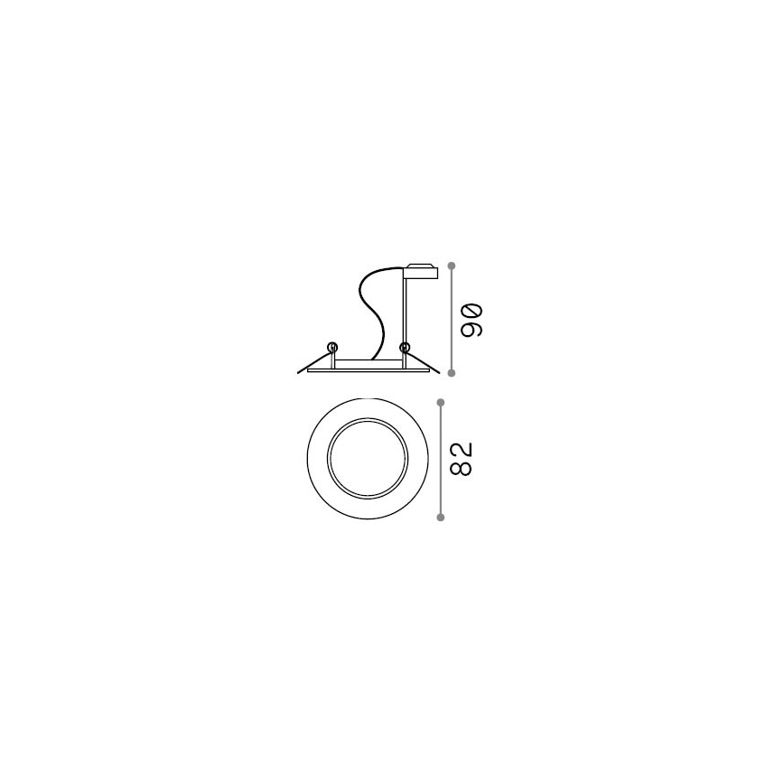 Ideal Lux - Spot encastrable SWING 1xGU10/28W/230V Ø 8,2 cm chrome mat