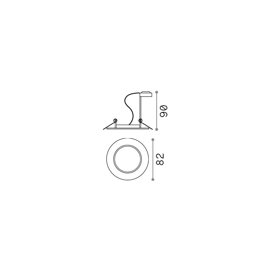 Ideal Lux - Spot encastré SWING 1xGU10/28W/230V Ø 8,2 cm chrome brillant
