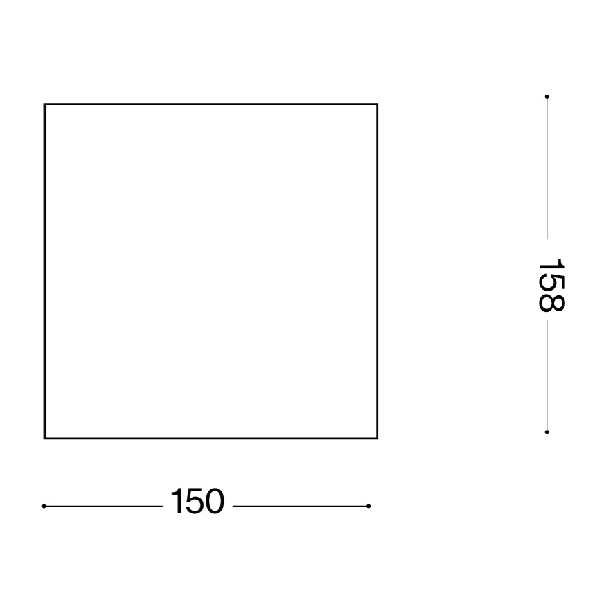 Ideal Lux - Spot extérieur TECHO 1xGU10/20W/230V 15x15 cm IP54 noir