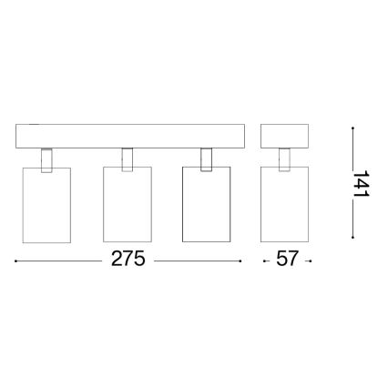 Ideal Lux - Spot LED DYNAMITE 3xGU10/7W/230V IRC 90 laiton