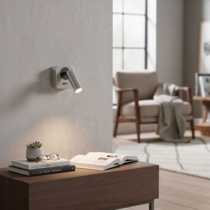 Ideal Lux - Spot mural BEAN LED/3W/230V CRI 90 chrome brillant