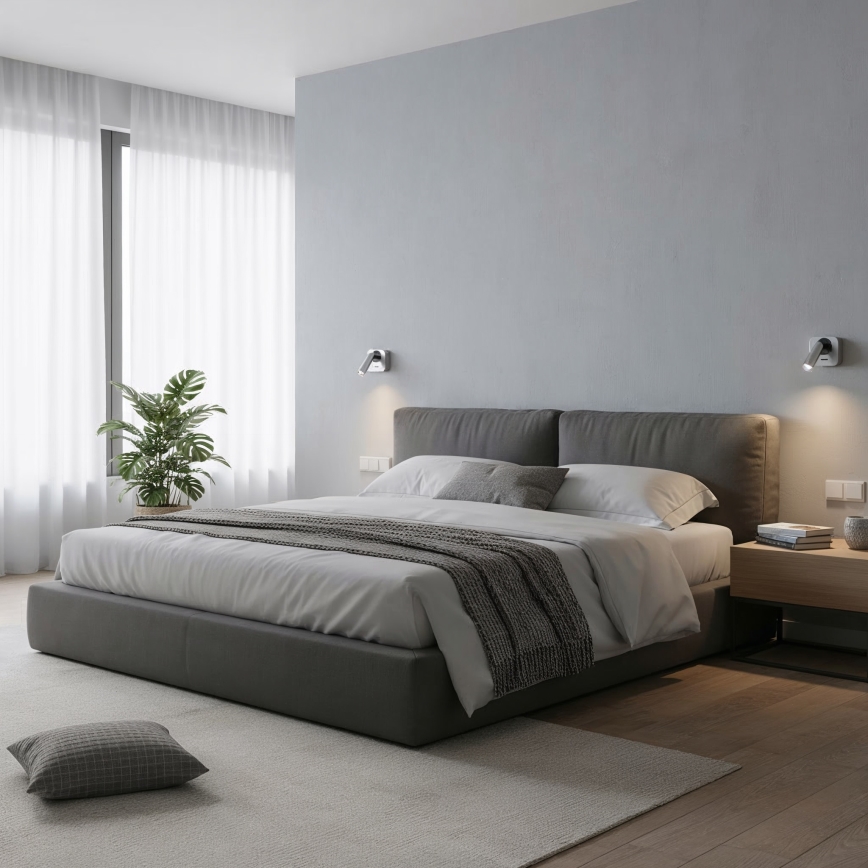 Ideal Lux - Spot mural BEAN LED/3W/230V CRI 90 chrome brillant