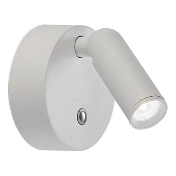 Ideal Lux - Spot mural LED à commande tactile, rechargeable et dimmable BEAN LED/3W/5V IRC 95 blanc