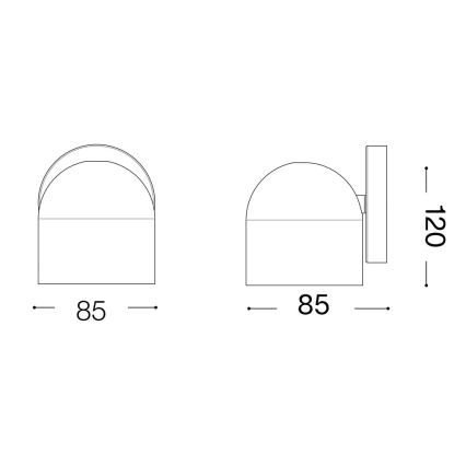 Ideal Lux - Spot mural LED DODO 1xGX53/9W/230V noir