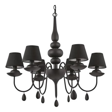 Ideal Lux - Suspension chaîne BLANCHE 6xE14/4W/230V d. 75 cm noir