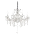 Ideal Lux - Suspension chaîne en cristal NAPOLEON 8xE14/40W/230V d. 67 cm chrome
