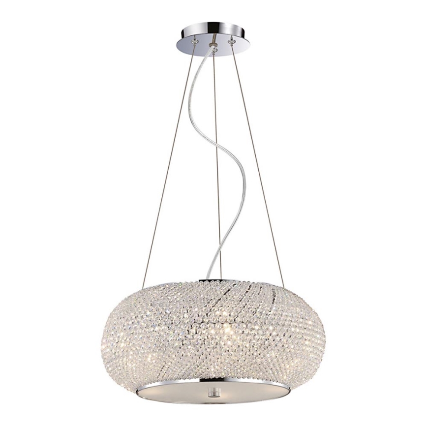 Ideal Lux - Suspension en cristal PASHA 10xE14/40W/230V d. 55 cm chrome brillant