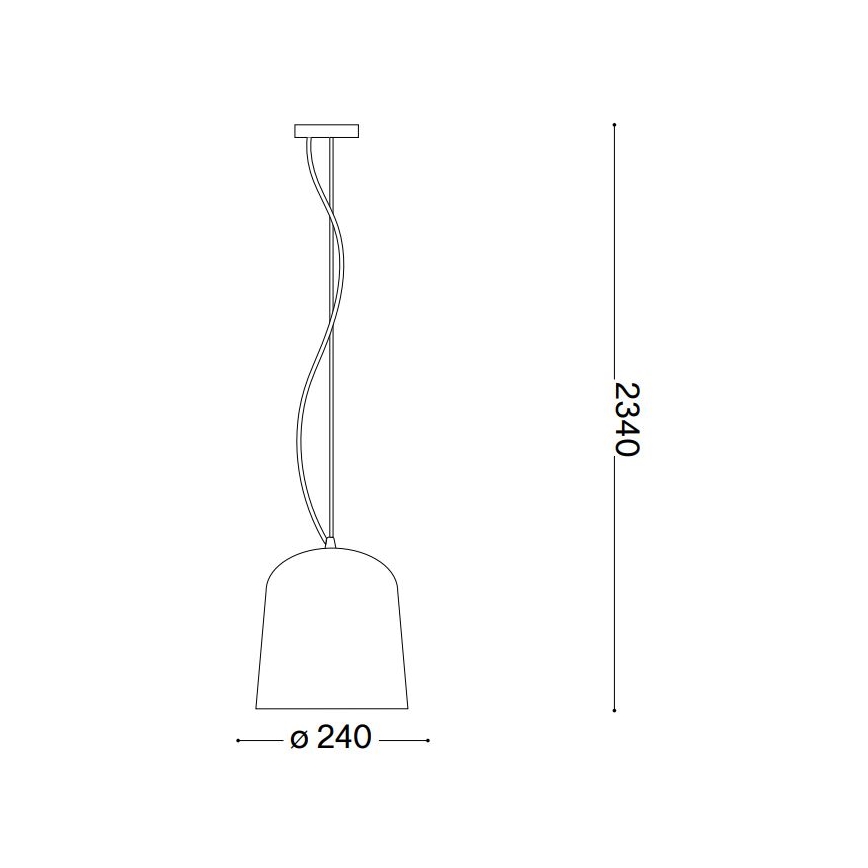 Ideal Lux - Suspension filaire BISTRO 1xE27/60W/230V d. 24 cm transparent