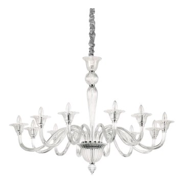 Ideal Lux - Suspension filaire BRIGITTA 12xE14/40W/230V d. 120 cm transparent