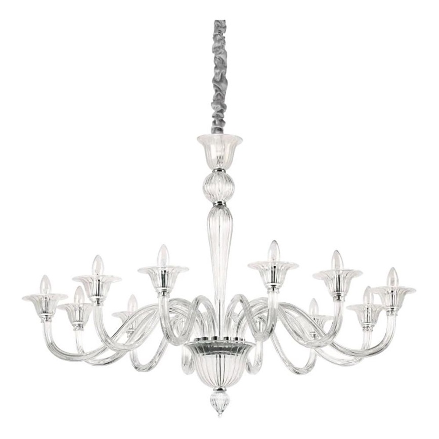 Ideal Lux - Suspension filaire BRIGITTA 12xE14/40W/230V d. 120 cm transparent