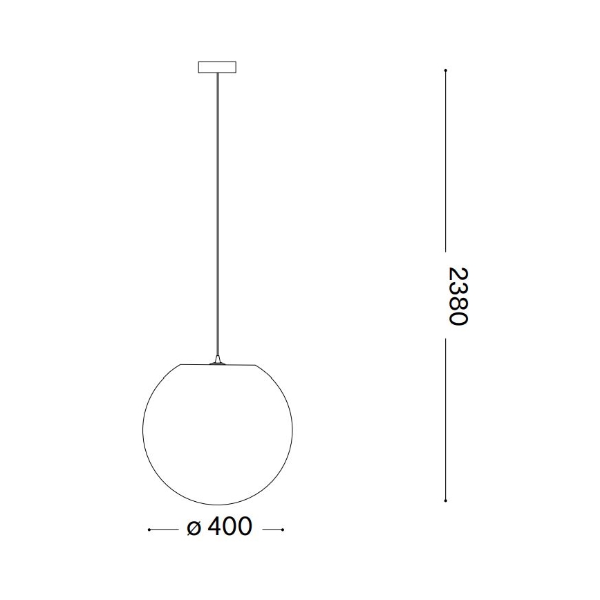 Ideal Lux - Suspension filaire CARTA 1xE27/25W/230V d. 40 cm blanc